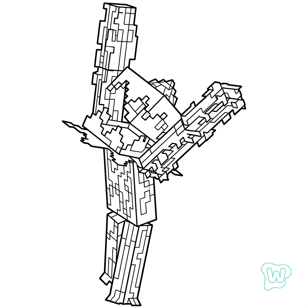 Whisperer Minecraft páginas para colorear imprimibles 1