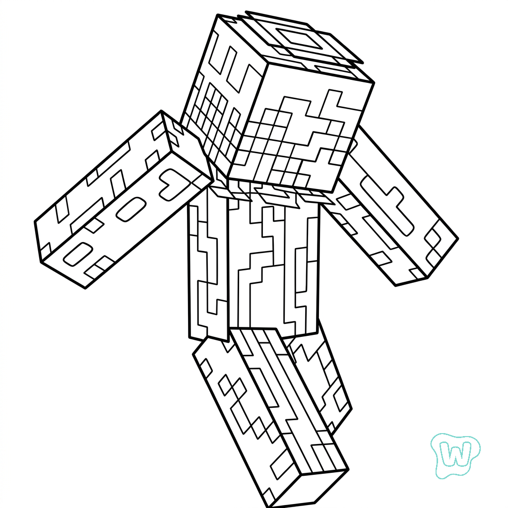 páginas para colorear Whisperer Minecraft imprimibles gratis