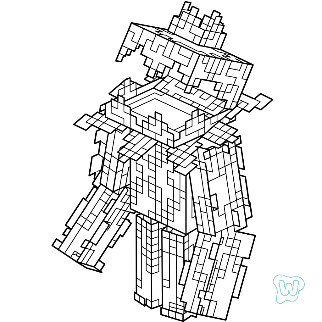 Whisperer Minecraft páginas para colorear gratis 1