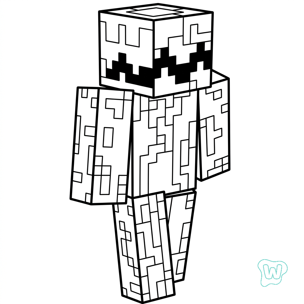 Whisperer Minecraft páginas para colorear para adultos