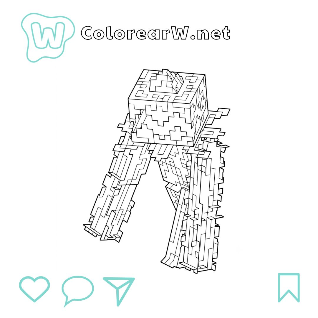 Whisperer Minecraft para colorear (PDF para imprimir gratis) thumbnail