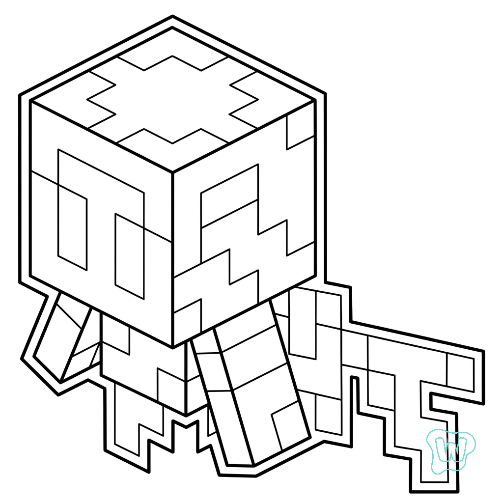páginas para colorear Allay Minecraft imprimibles