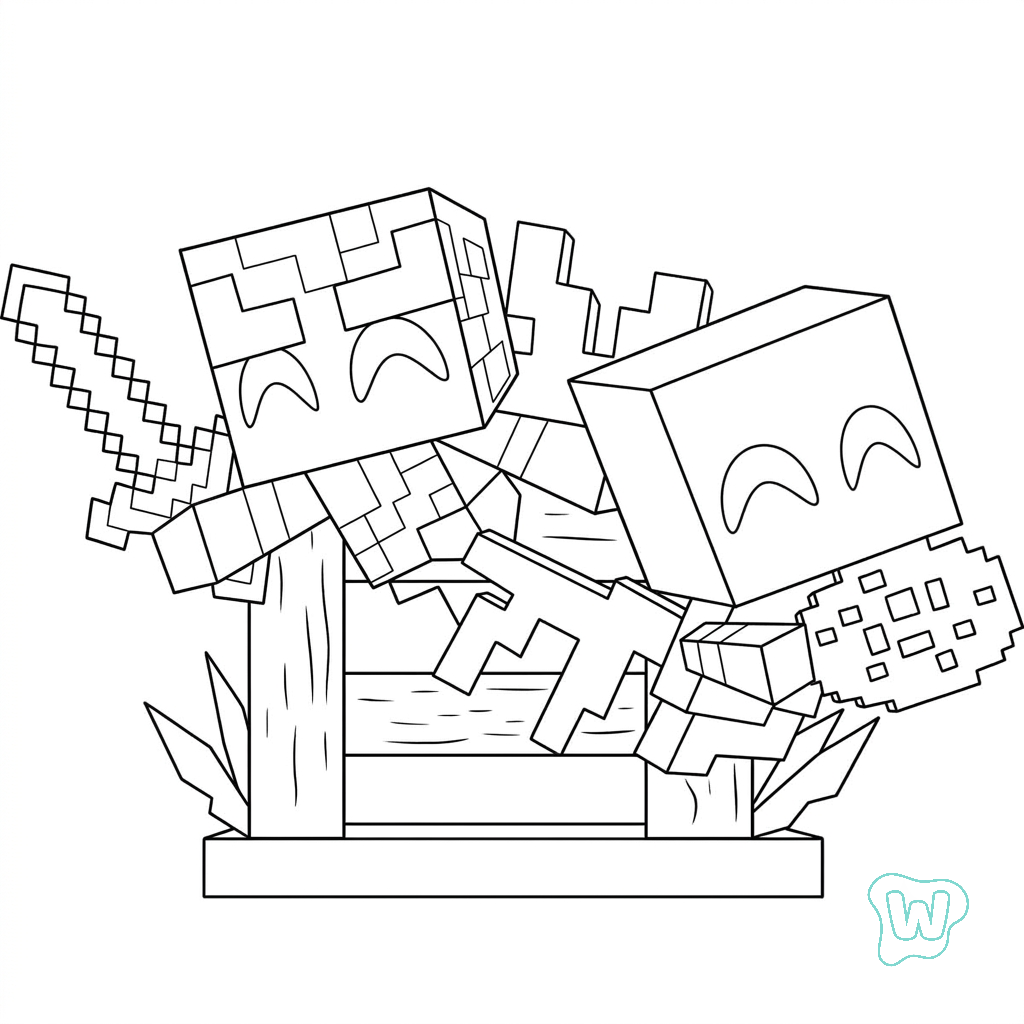 Allay Minecraft dibujos para colorear  y Imprimir PDF gratis