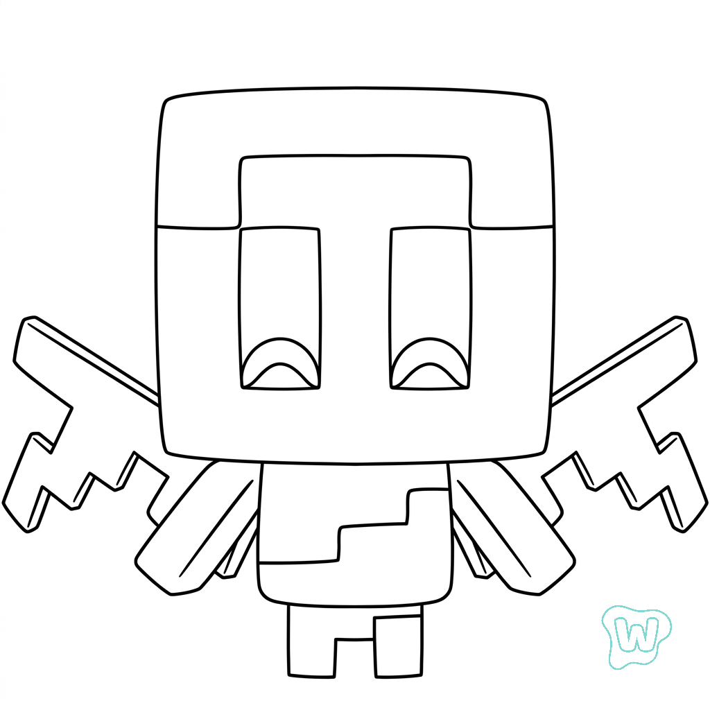 páginas para colorear para niños Allay Minecraft