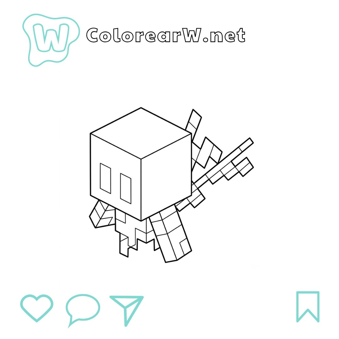 Allay Minecraft para colorear (PDF para imprimir gratis) thumbnail