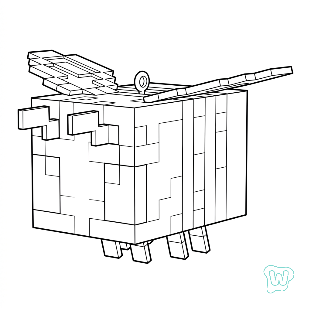 imprimir PDF gratis Bee Minecraft