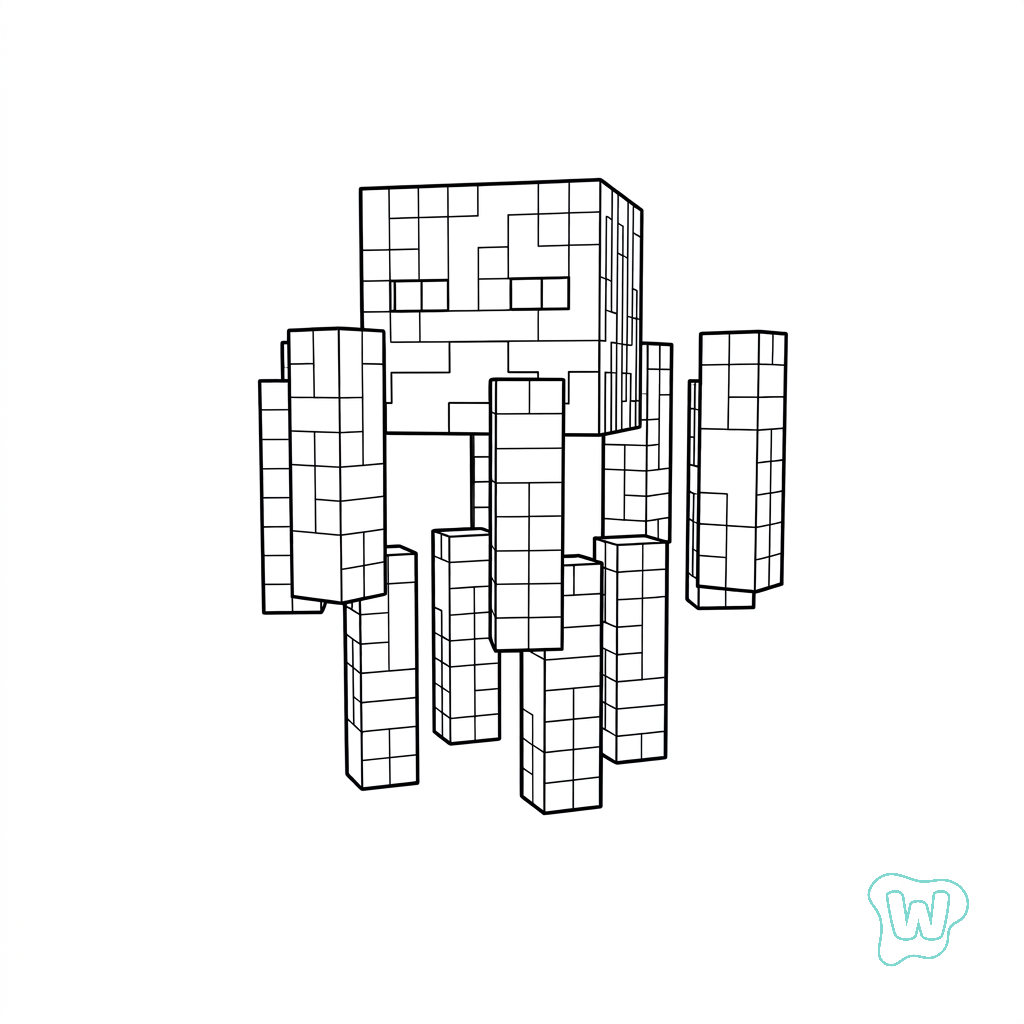 Blaze Minecraft dibujos para colorear  y Imprimir PDF gratis