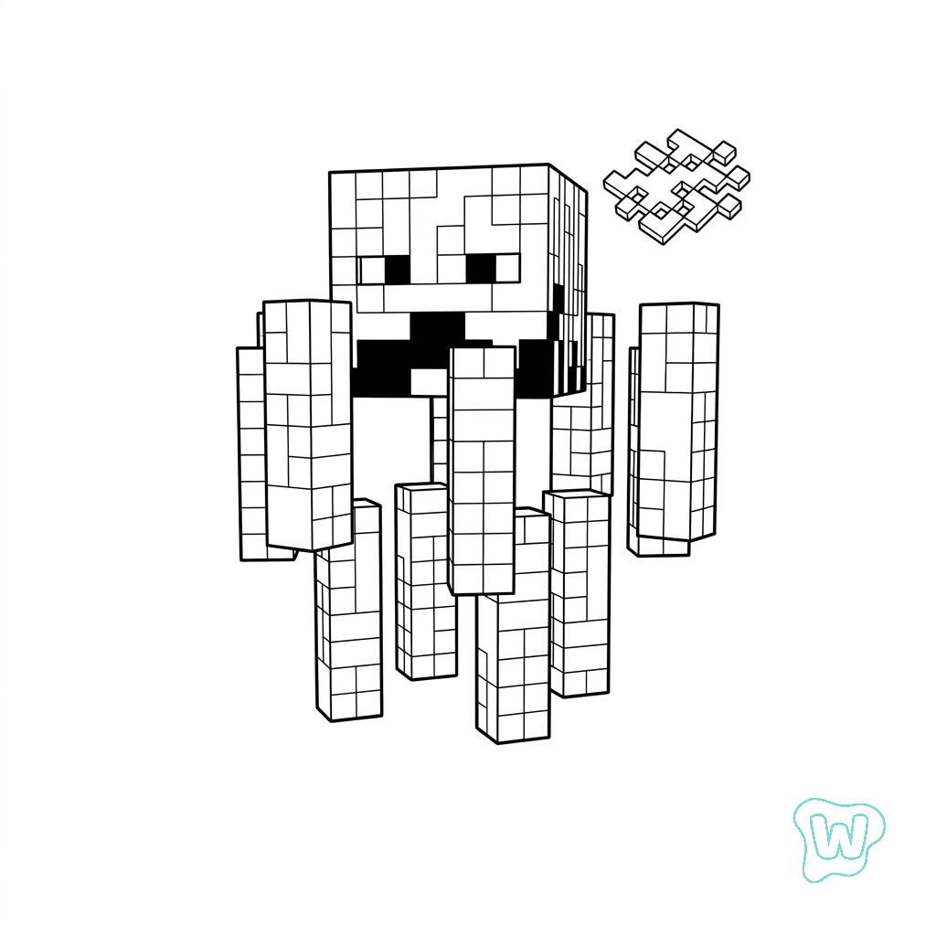 dibujos para colorear grinch Blaze Minecraft
