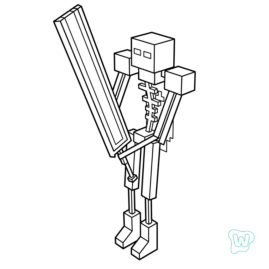 Ender Knight Minecraft páginas para colorear de adornos