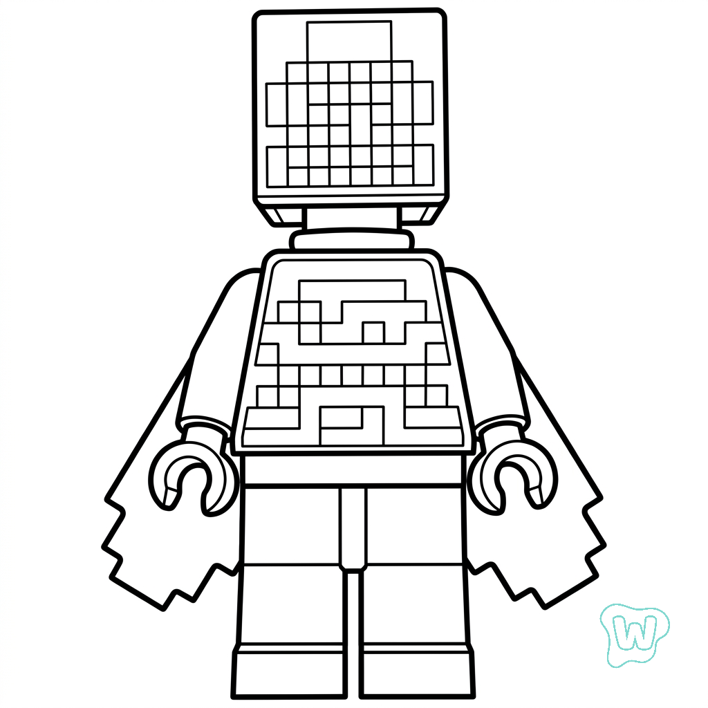 Ender Knight Minecraft dibujos para colorear  y Imprimir PDF gratis