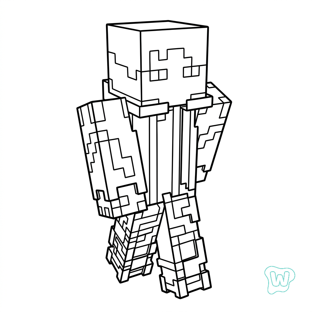 Ender Knight Minecraft dibujos para colorear grinch