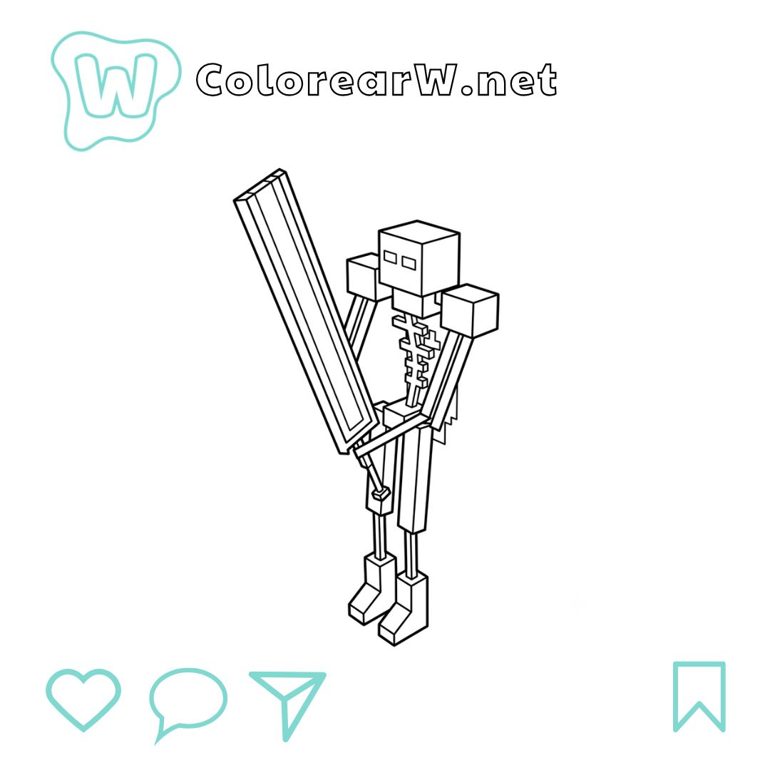 Ender Knight Minecraft para colorear (PDF para imprimir gratis) thumbnail