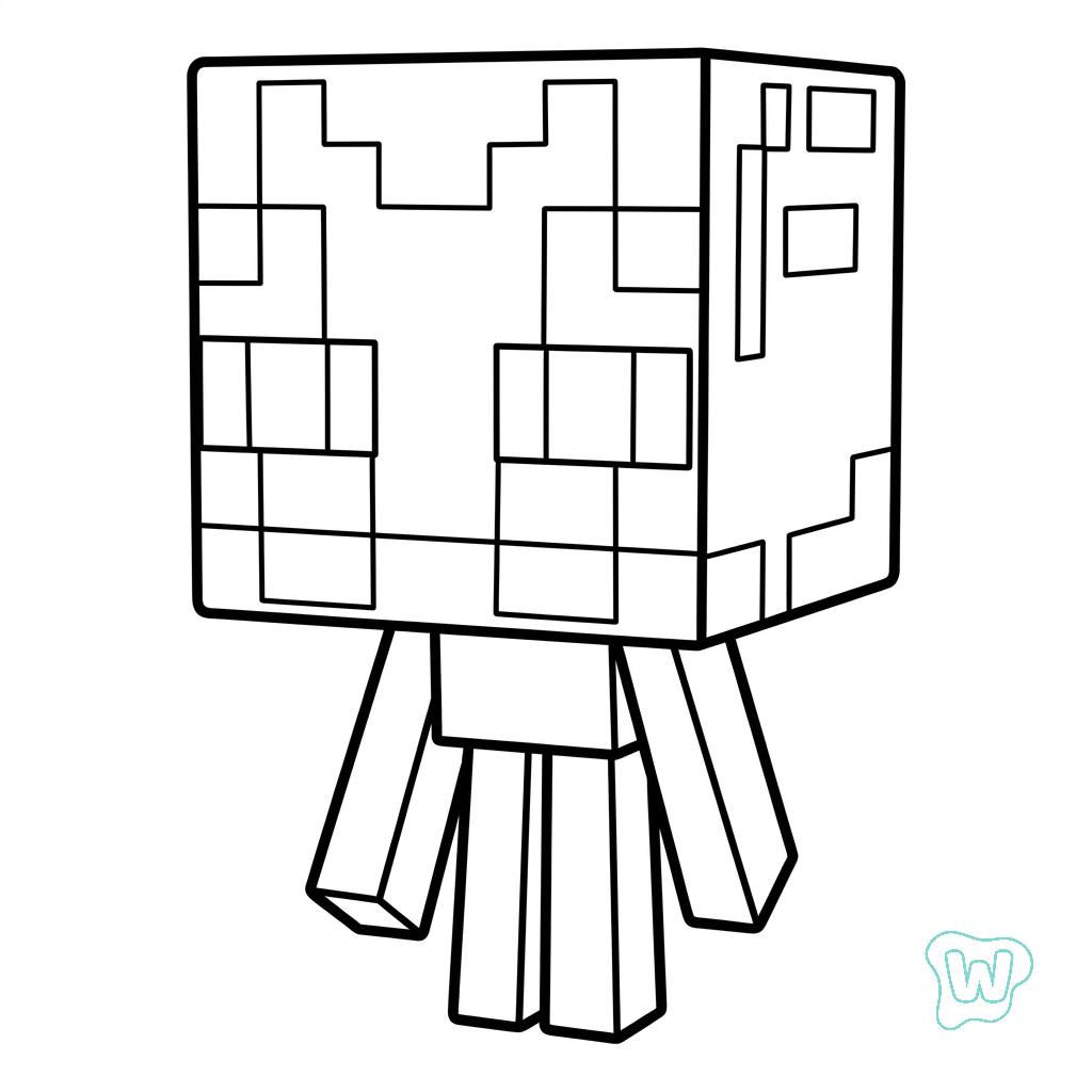 Enderman Minecraft páginas para colorear para adultos