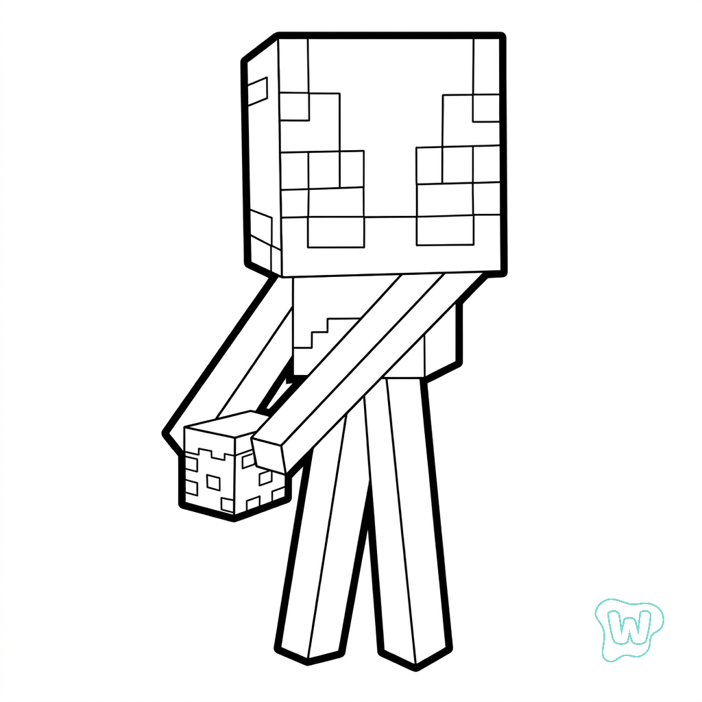 lindas páginas para colorear Enderman Minecraft