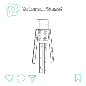 Enderman Minecraft para colorear (PDF para imprimir gratis) thumbnail