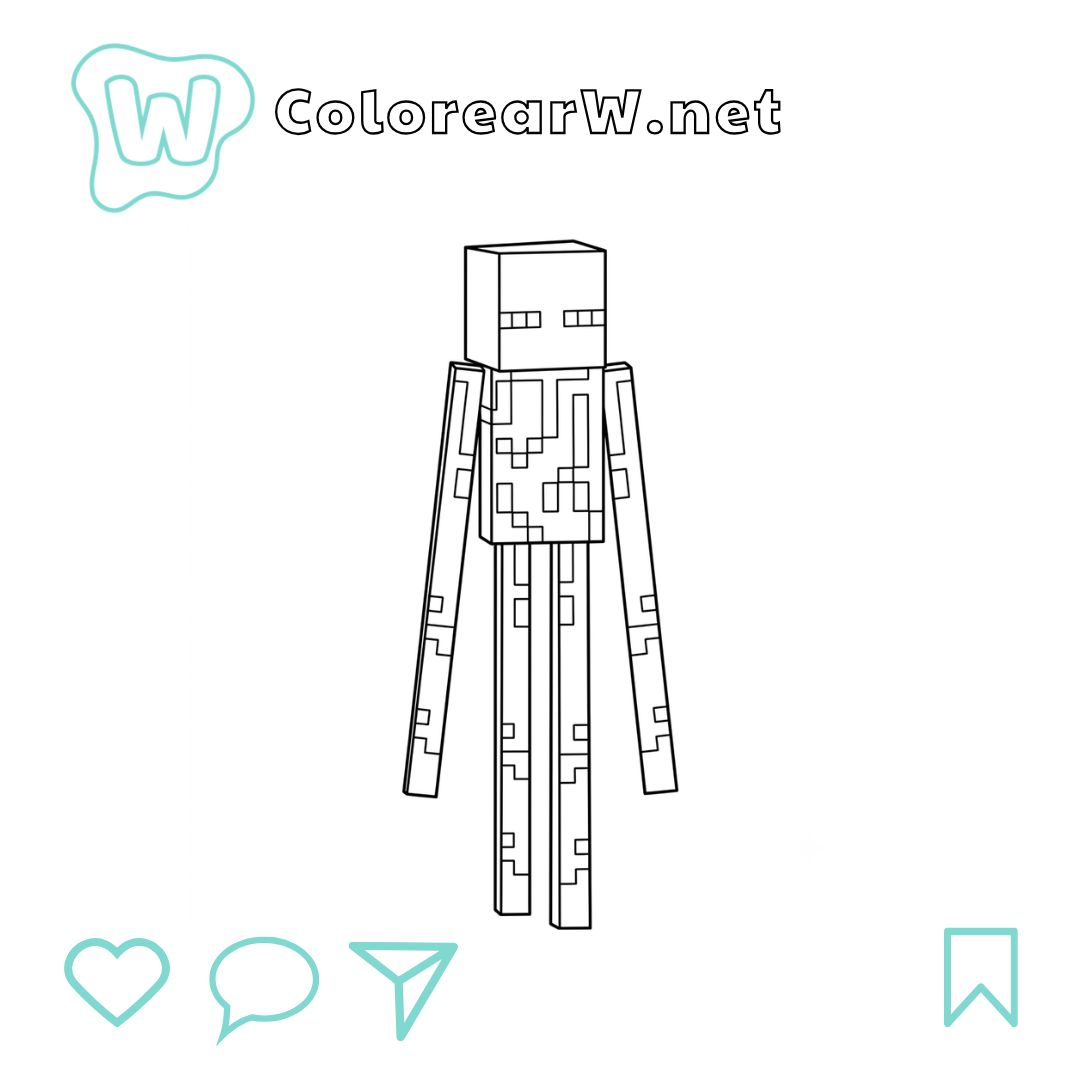 Enderman Minecraft para colorear (PDF para imprimir gratis) thumbnail