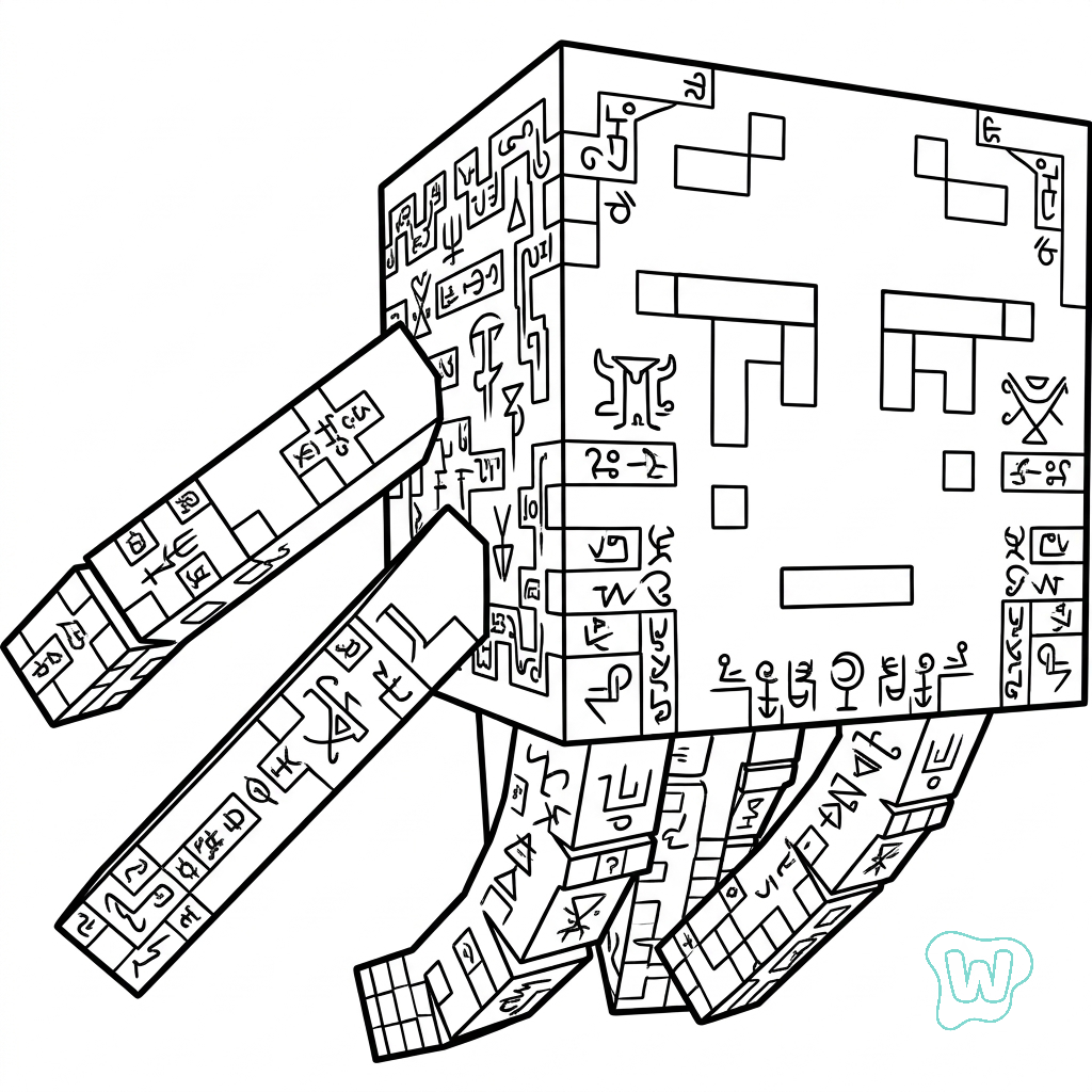 Ghast Minecraft PDF para imprimir gratis