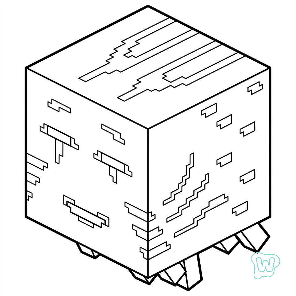 dibujos para colorear Ghast Minecraft