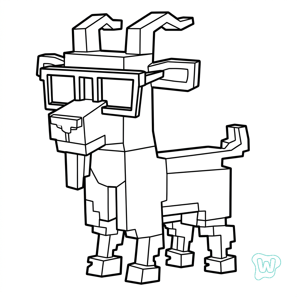 Goat Minecraft imprimir PDF gratis