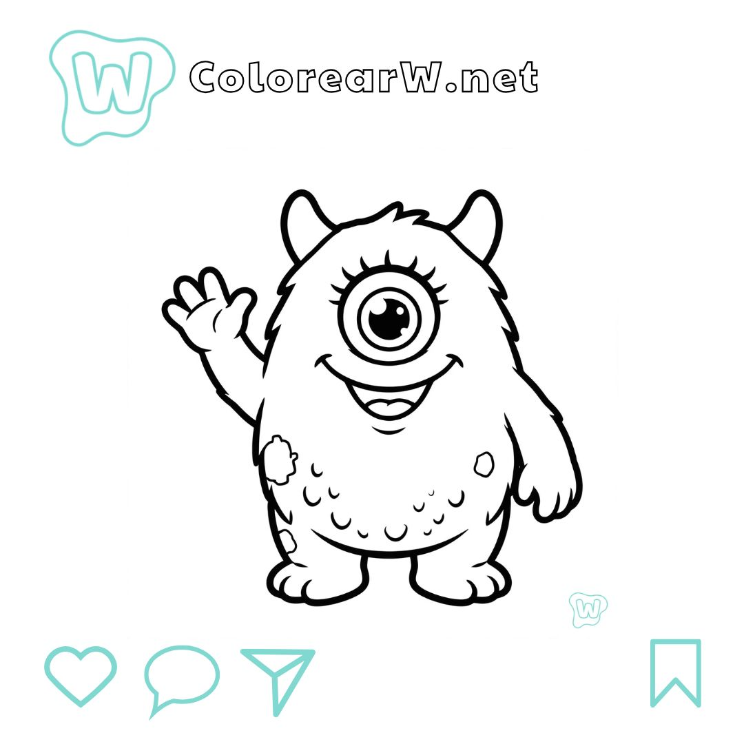 Monstruos para colorear (PDF para imprimir gratis) thumbnail