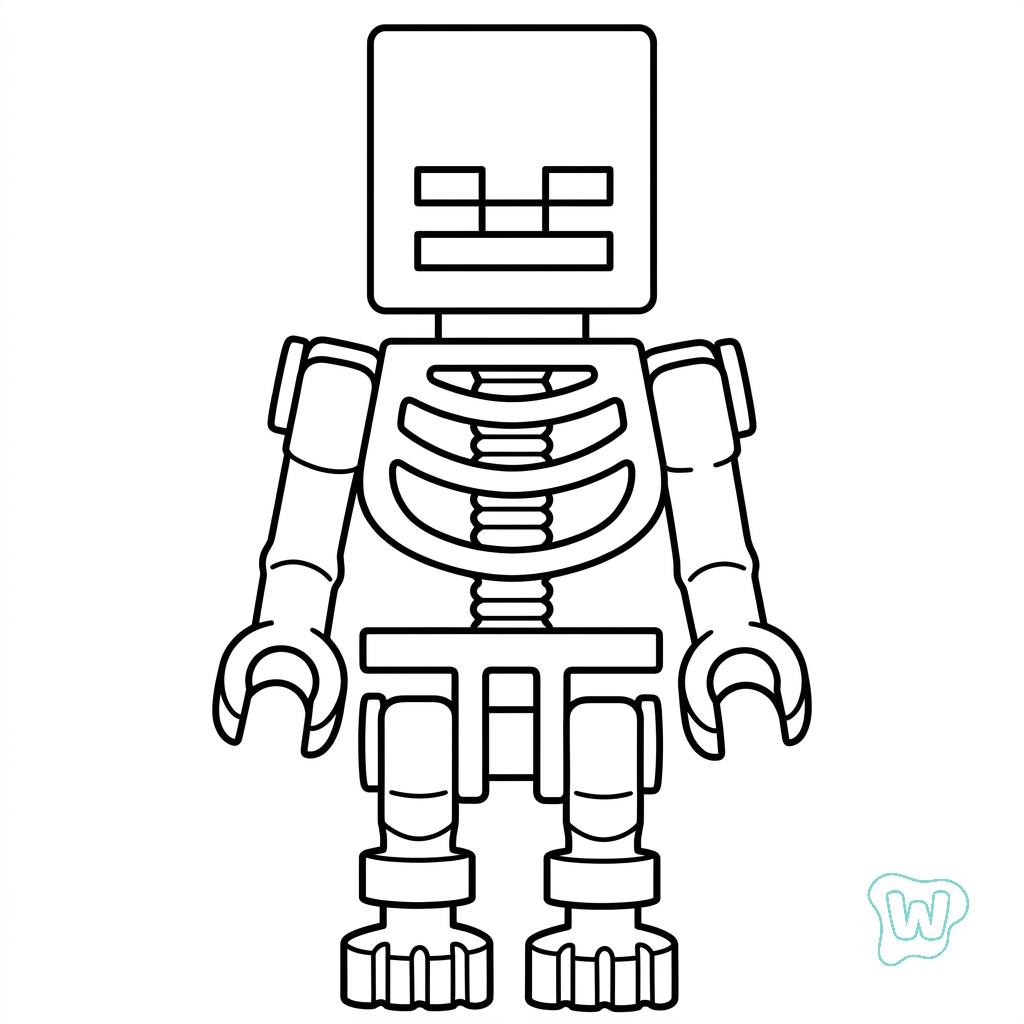 descargar PDF gratis Mossy Skeleton Minecraft