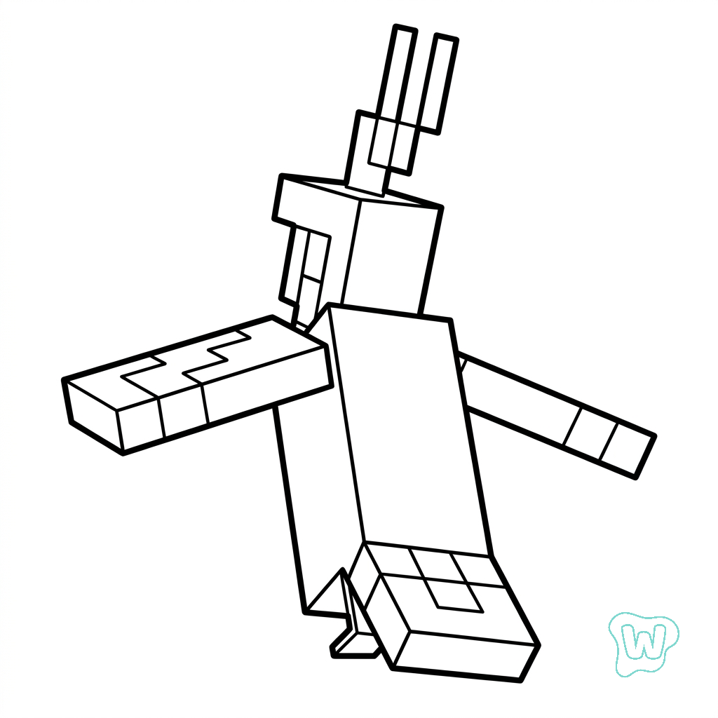 dibujos para colorear Parrot Minecraft