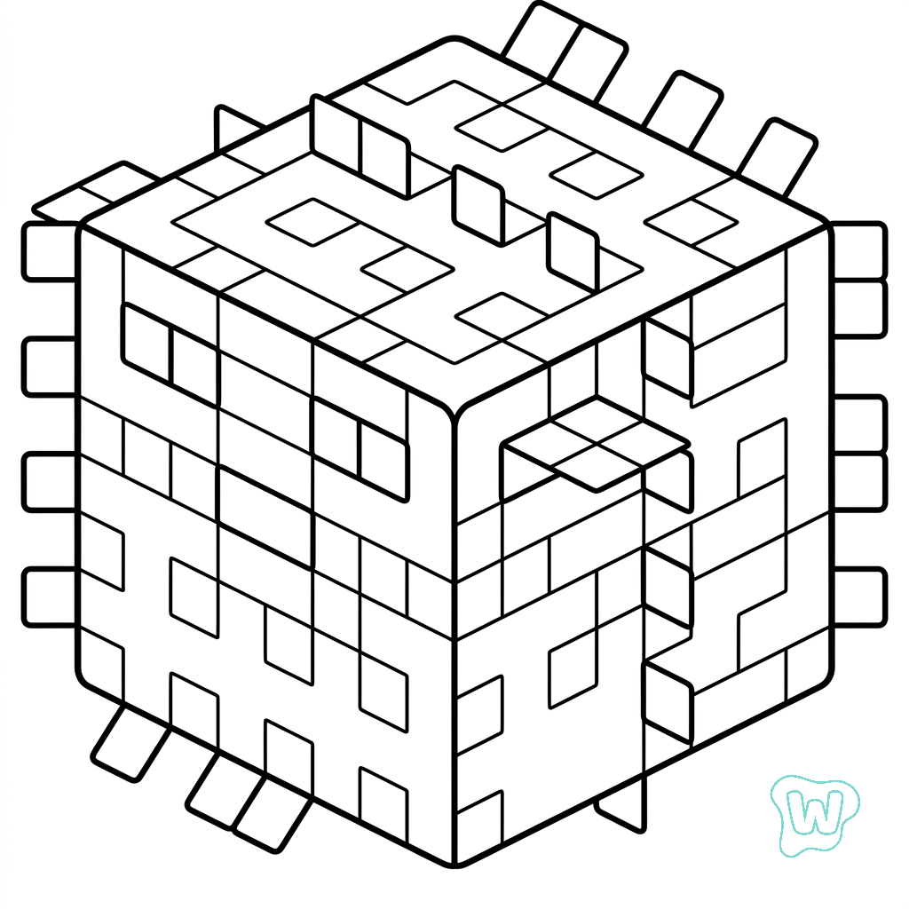 imprimir PDF gratis Pufferfish Minecraft