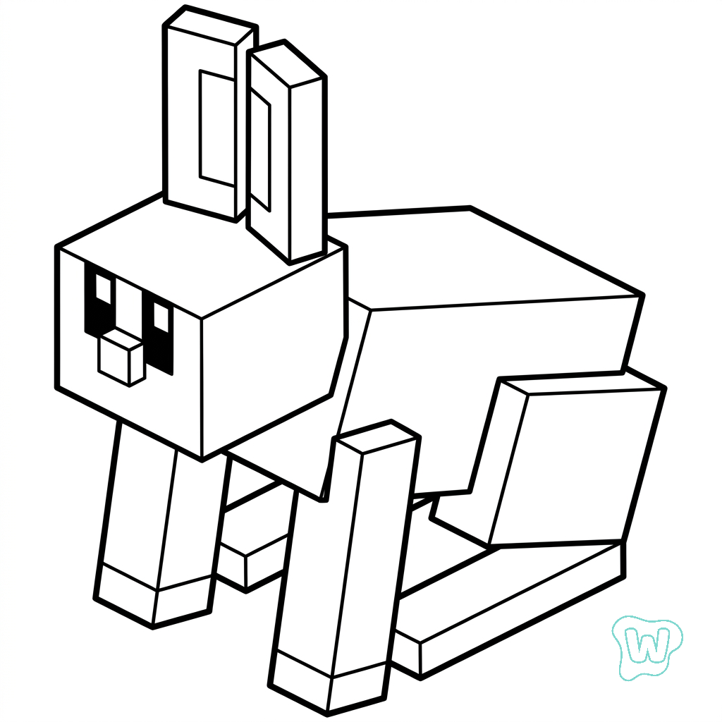 dibujos para colorear grinch Rabbit Minecraft