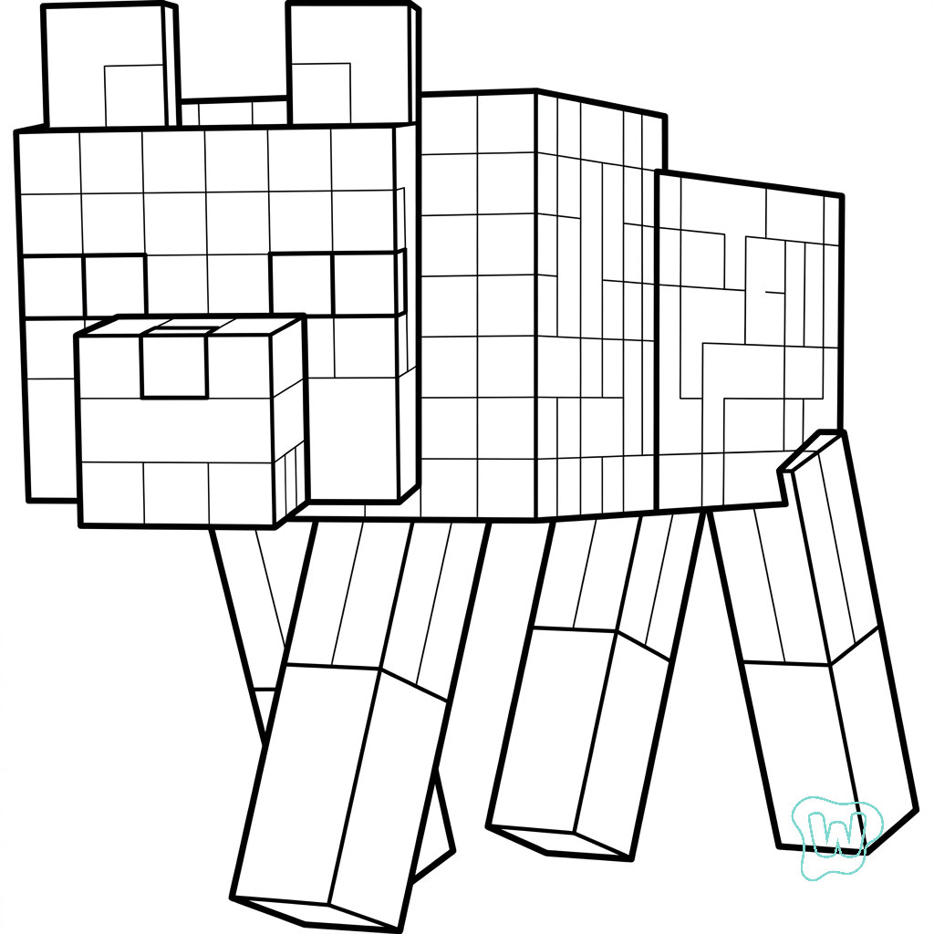 dibujos para colorear grinch Red Fox Minecraft