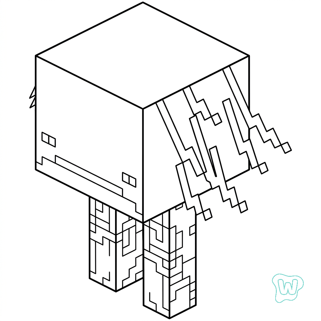 dibujos para colorear Strider Minecraft