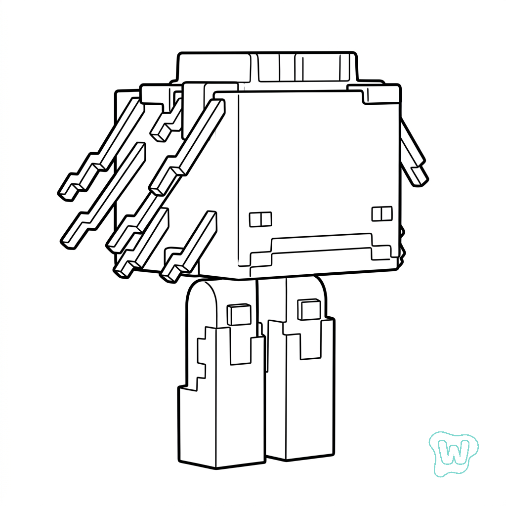 páginas para colorear gratis Strider Minecraft pdf