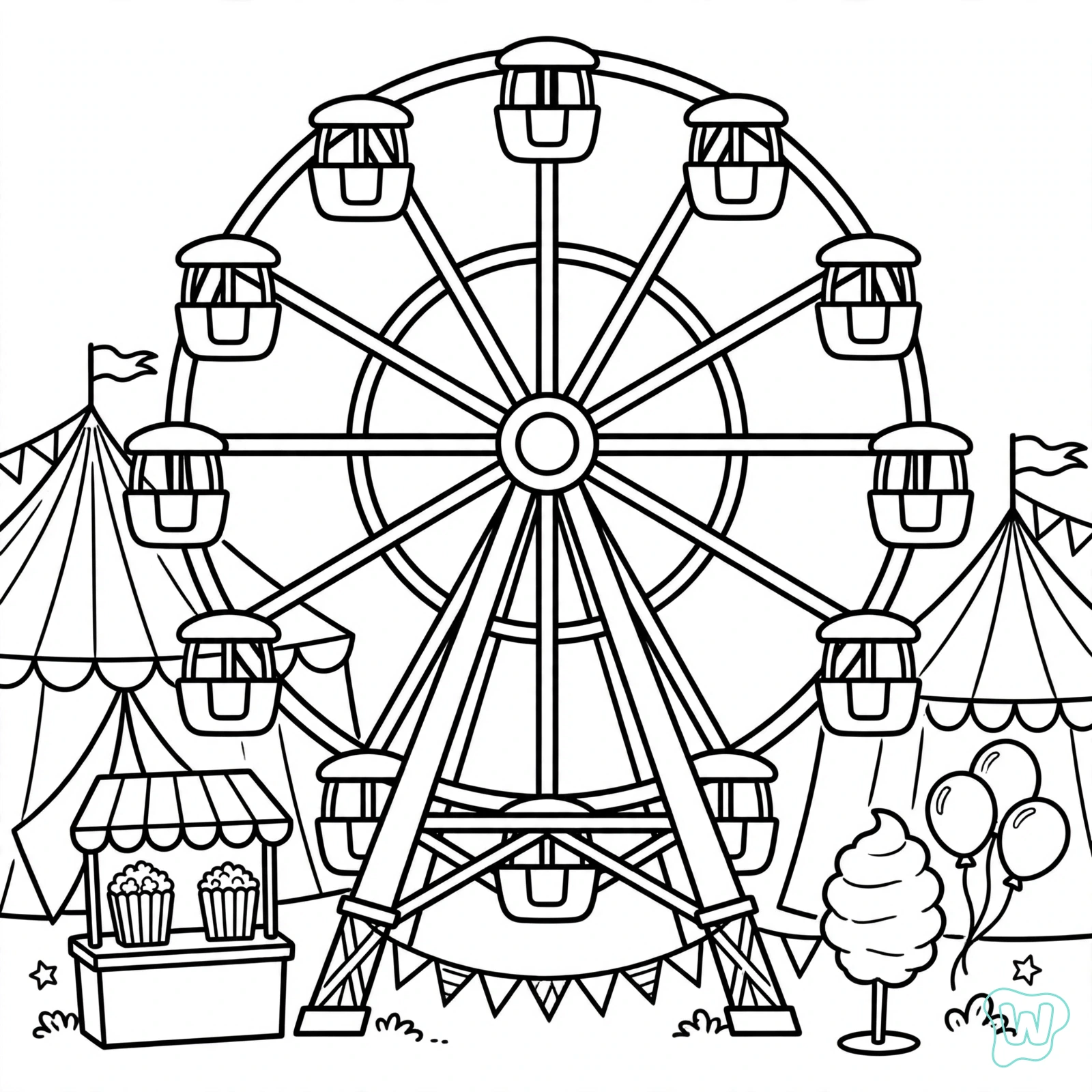 Dibujo de circo para colorear 18