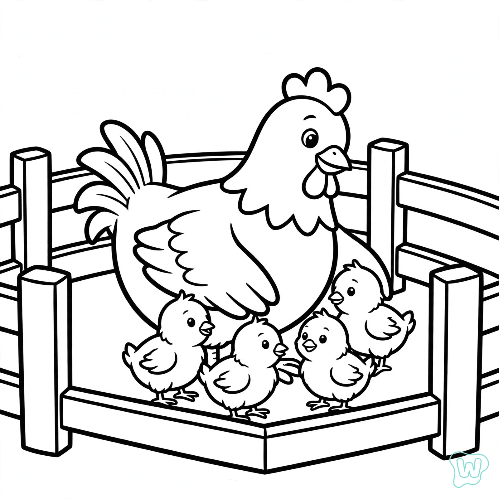 Dibujo de granja para colorear 3
