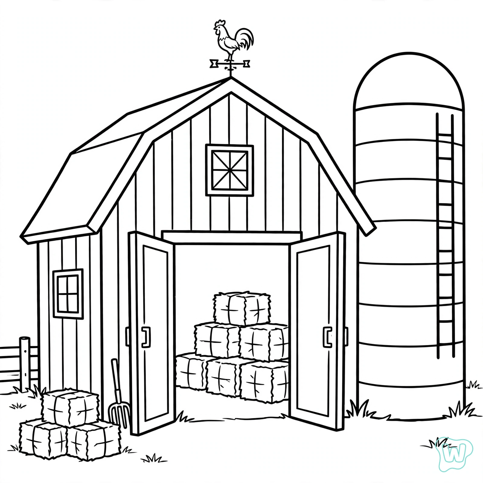 Farm drawing Coloring Pages 7