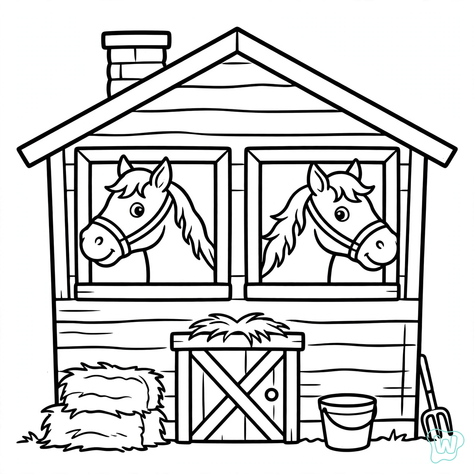 Dibujo de granja para colorear 19