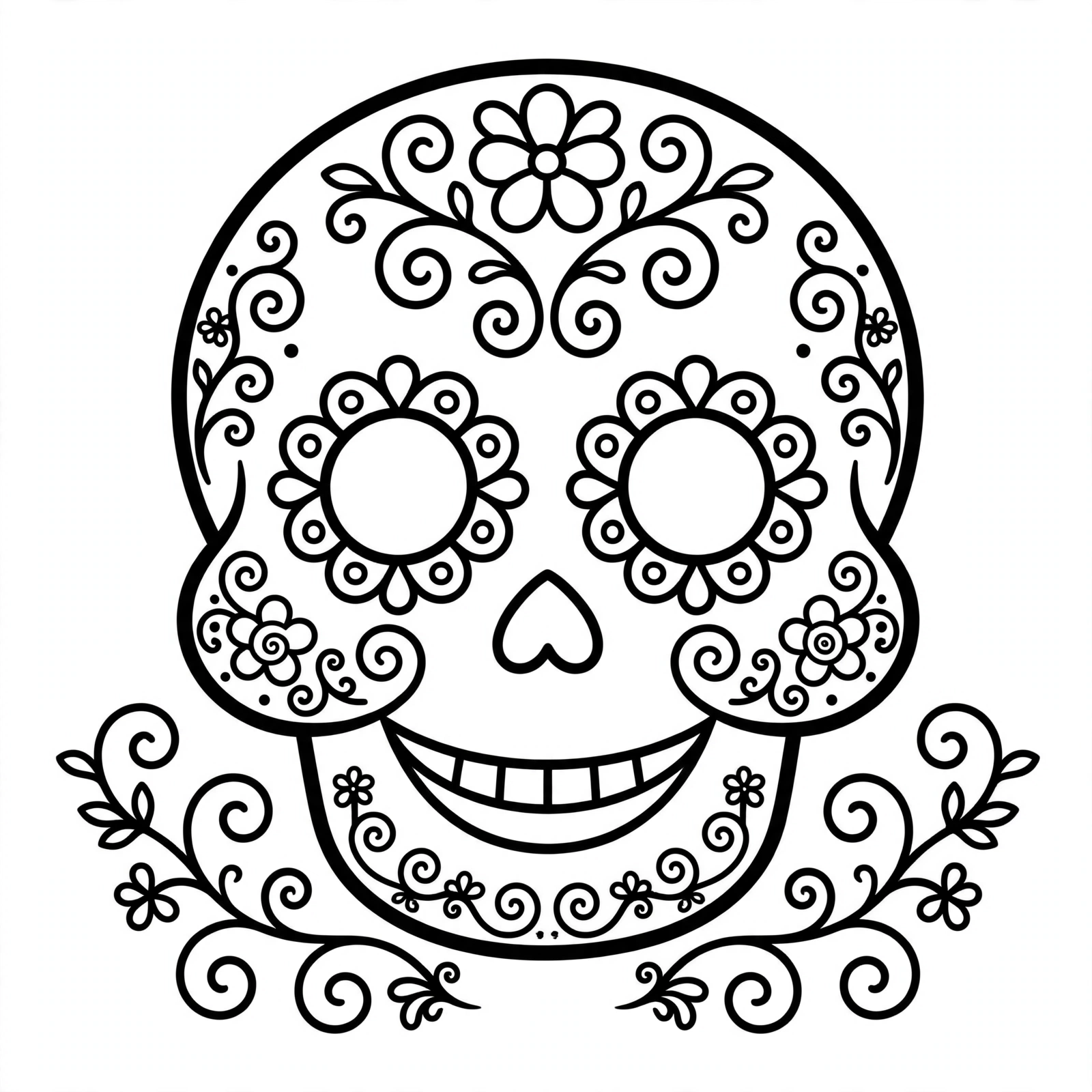 Dibujo del Día de Muertos para colorear 10