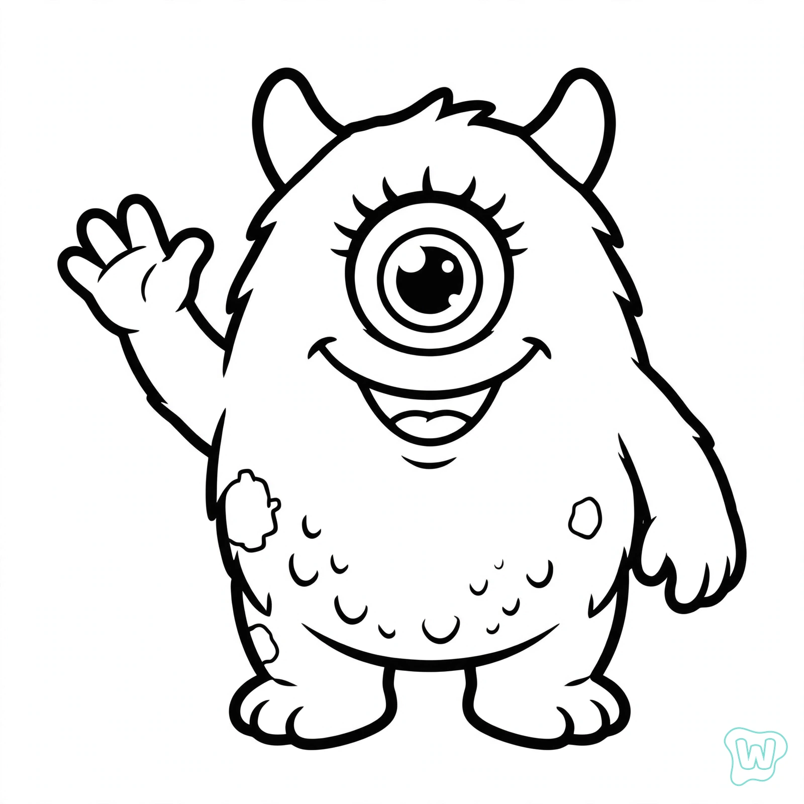 Dibujo de monstruo para colorear