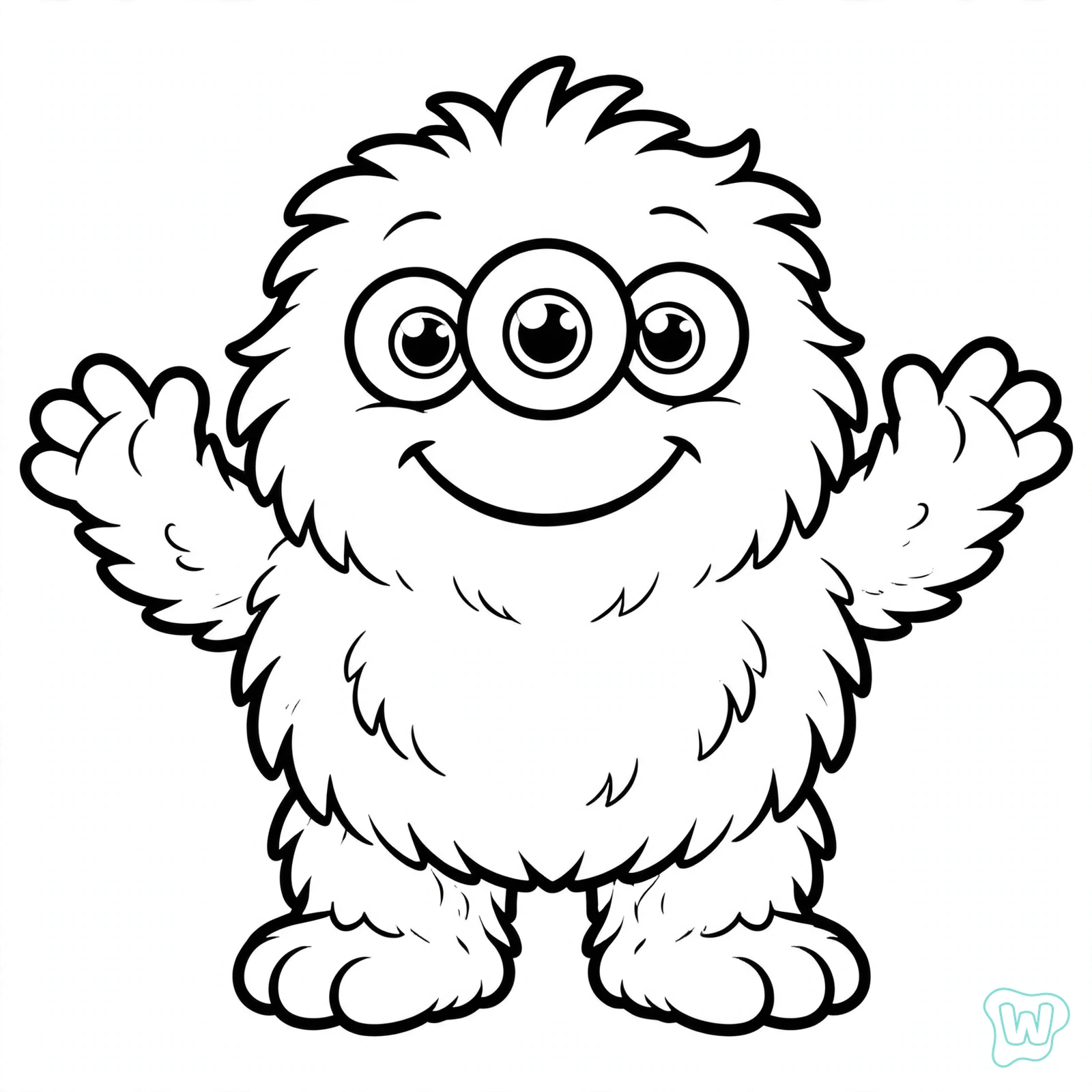 Dibujo de monstruo para colorear 1
