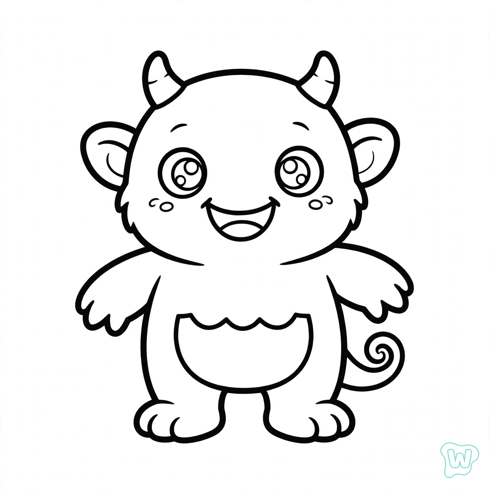 Dibujo de monstruo para colorear 2