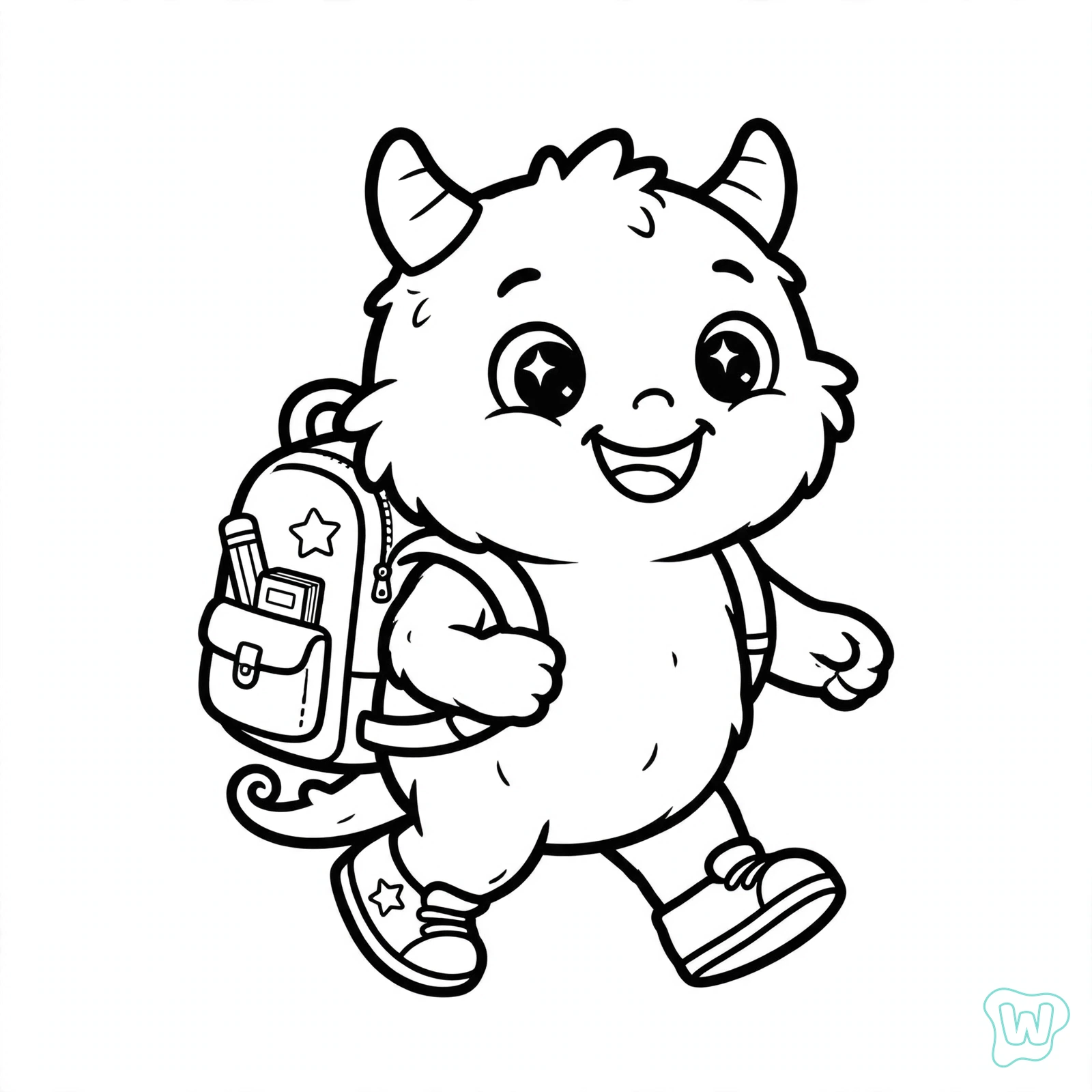 Dibujo de monstruo para colorear 3
