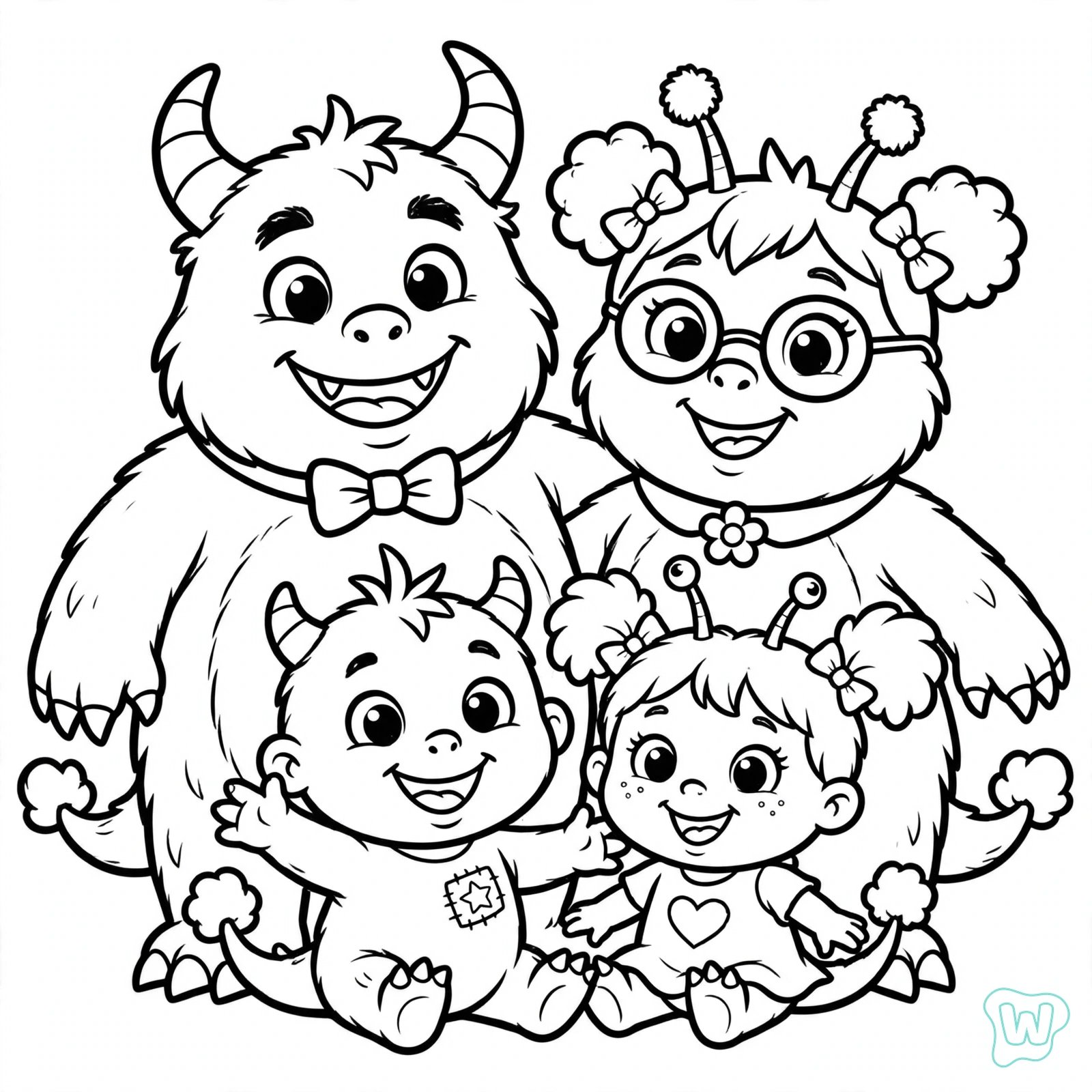 Dibujo de monstruo para colorear 4