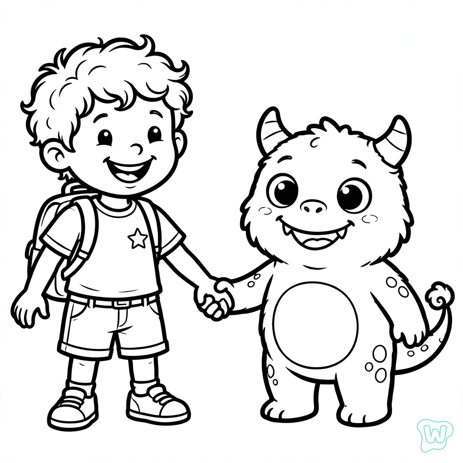 Dibujo de monstruo para colorear 11