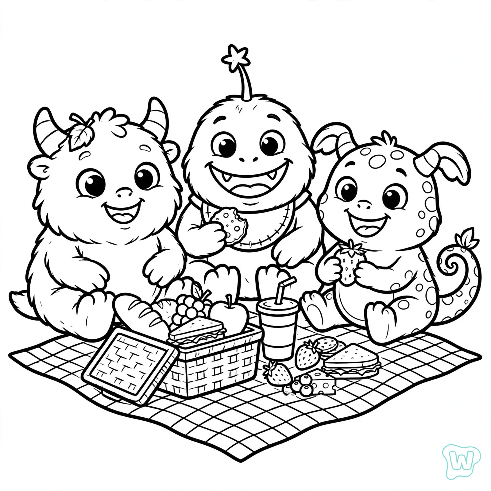 Dibujo de monstruo para colorear 16