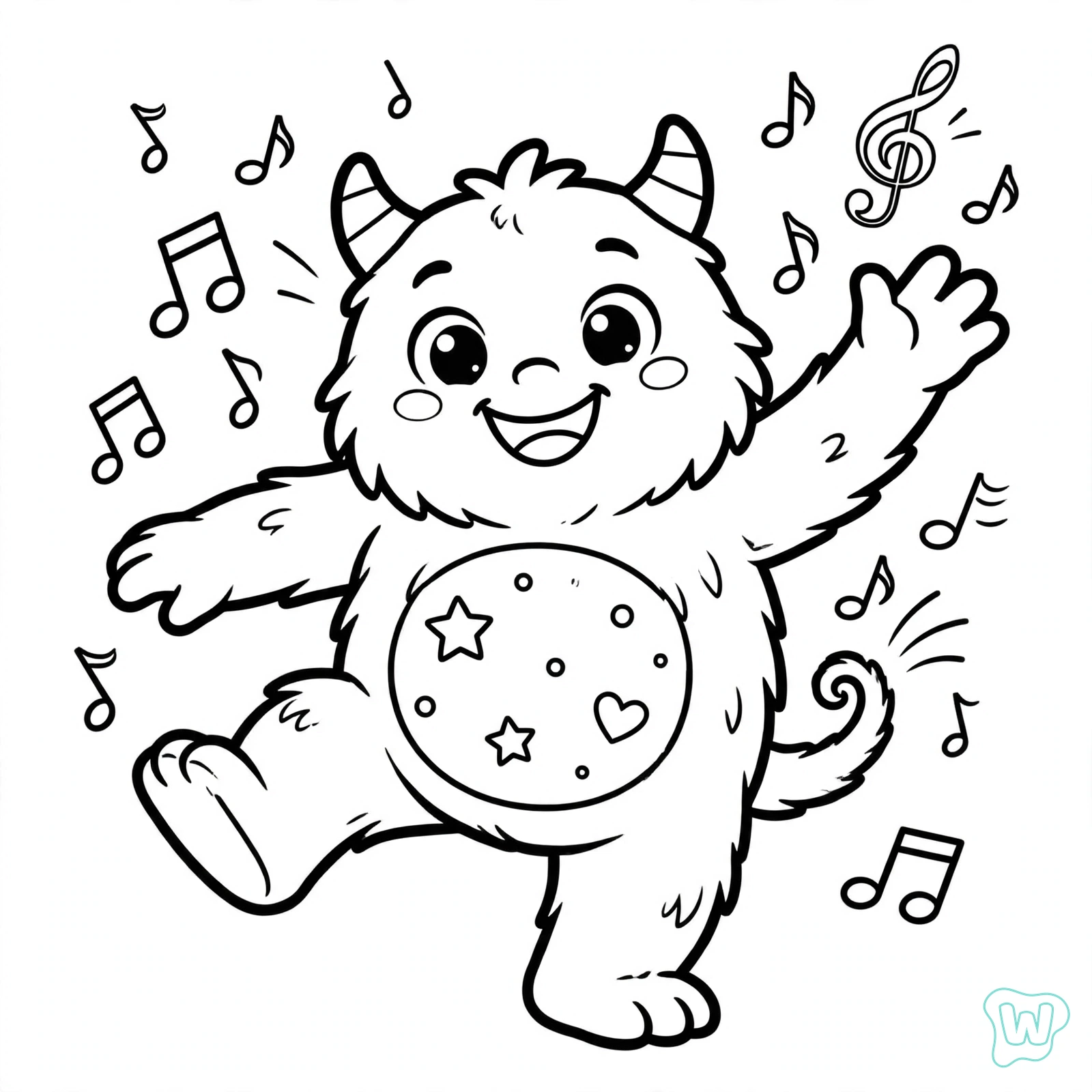 Dibujo de monstruo para colorear 18