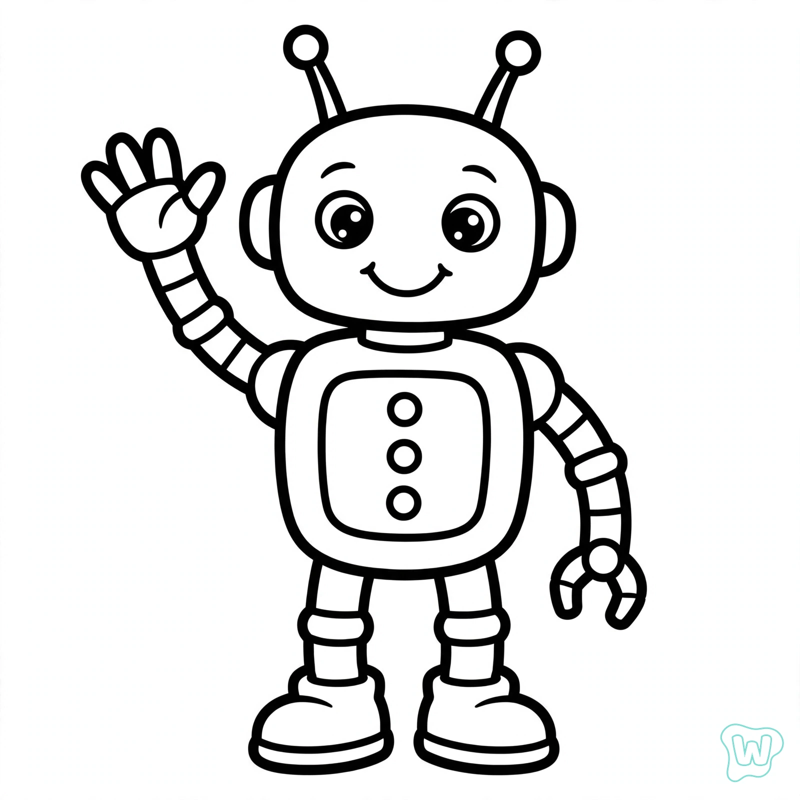 Dibujo de robot para colorear