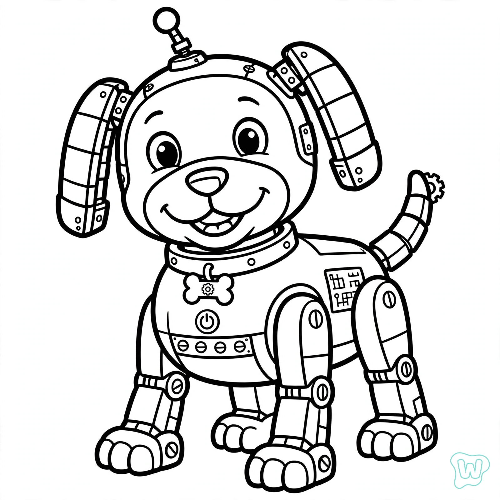 Dibujo de robot para colorear 1