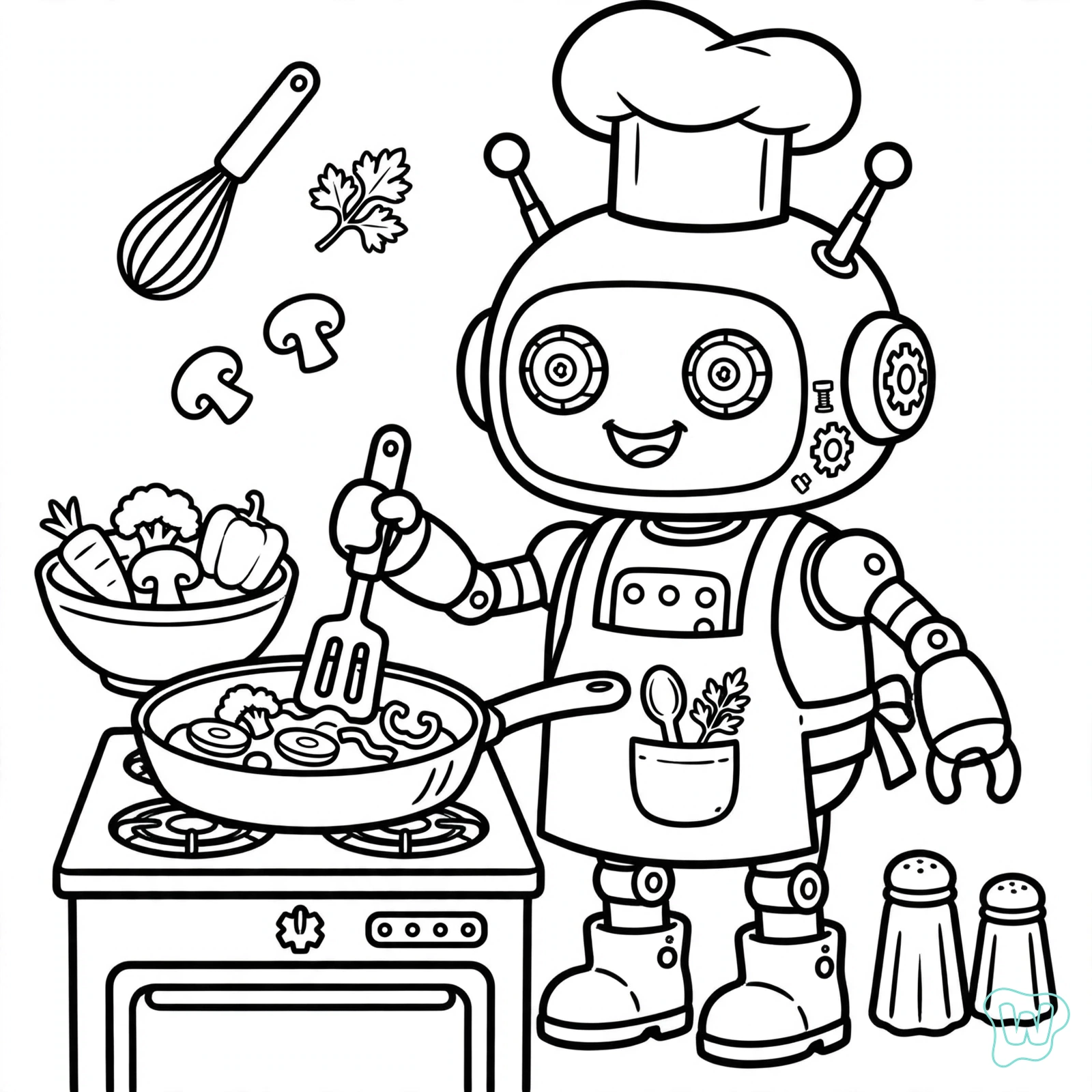 Dibujo de robot para colorear 3