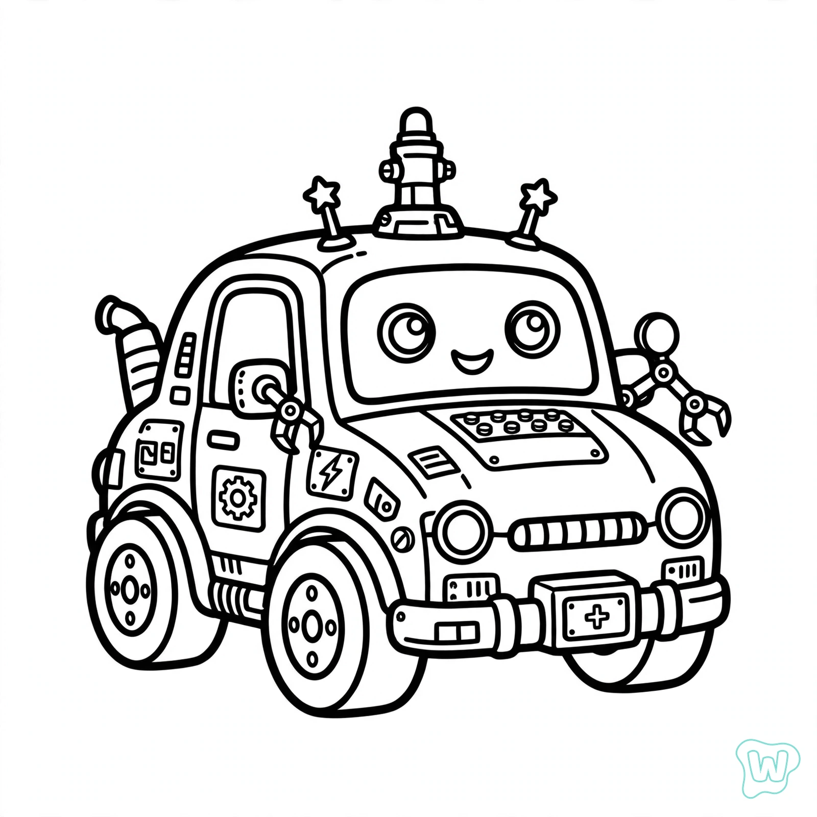 Dibujo de robot para colorear 5
