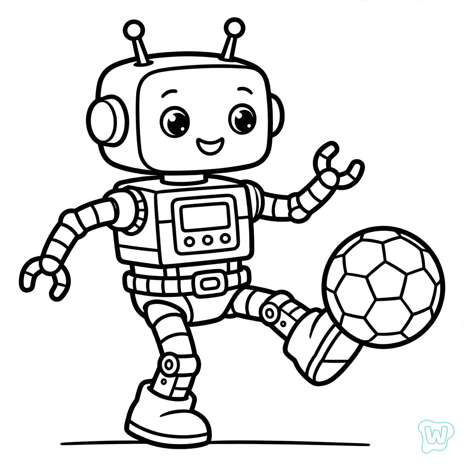 Dibujo de robot para colorear 6