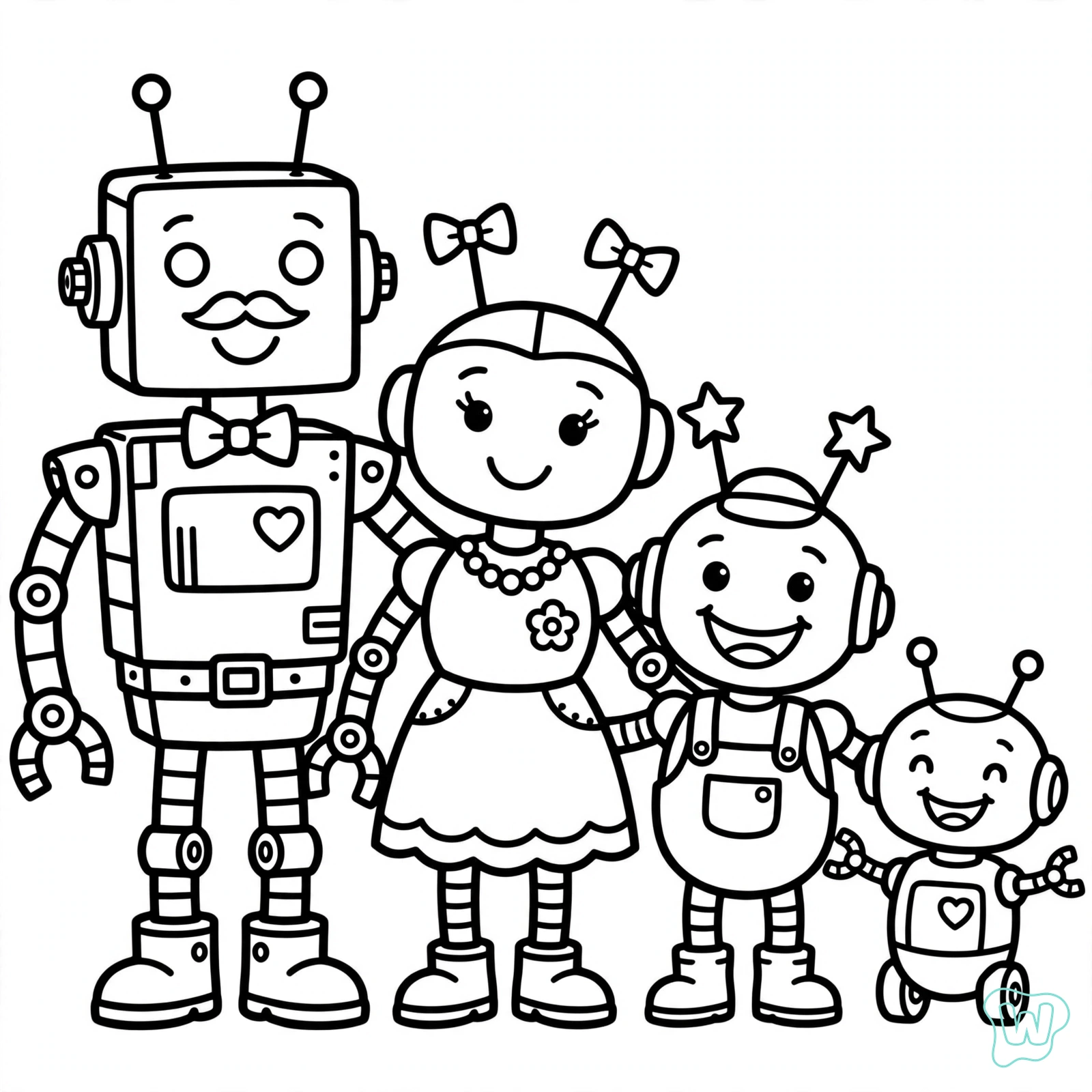 Dibujo de robot para colorear 8